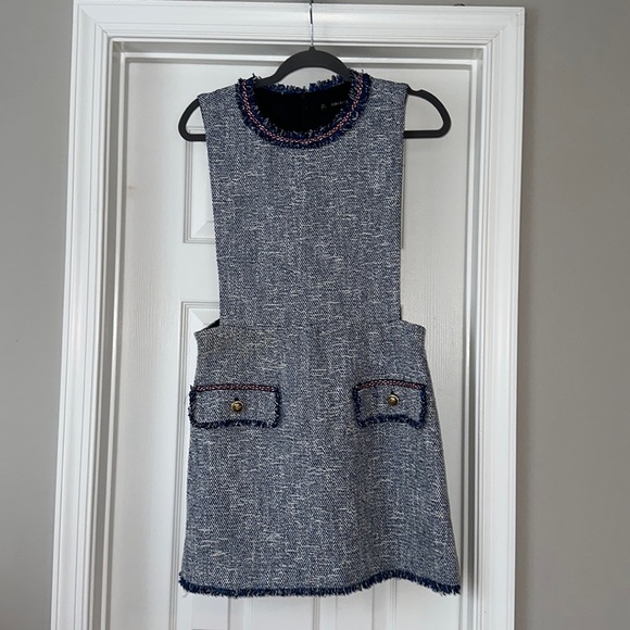 Zara blue tweed mini dress - Picture 5 of 15
